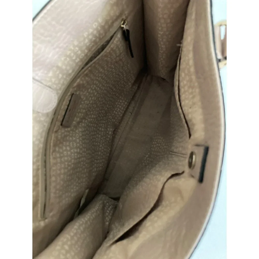 Kate Spade Taupe Leather Lynne Perri Lane Bubbles Tote Handbag